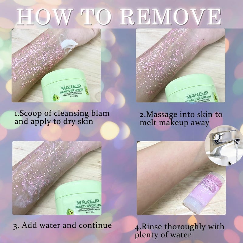 paminify Purple Hair Glitter Stick for Kids,Mardi Gras Outfit for Women,Waterproof Mermaid Body Face Glitter Makeup,Mardi Gras Accessories Chunky Sequins,Halloween Glitter Body Paint for Carnival Festival - Image 5